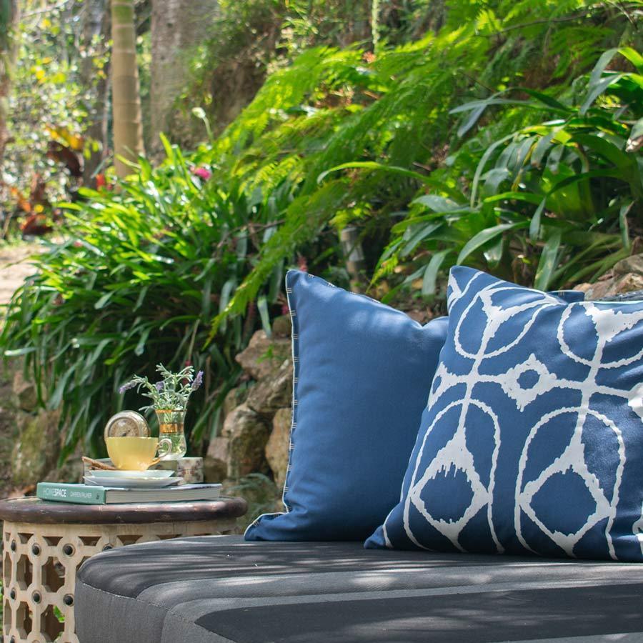 Outdoor Inner Ikat Diamond Storm Lounge Cushion 55 x 55 cm-abc