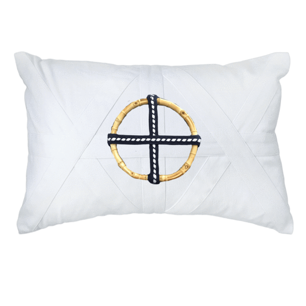 Bamboo Ring Navy Lumber Cushion 35 x 53 cm-abc
