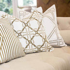 Dot Frame White Lounge Cushion 55x55cm-abc