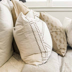 Dot Frame White Lounge Cushion 55x55cm-abc