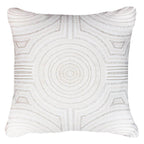 Dreamtime Aboriginal Dot Natural and White Lounge Cushion 55x55cm-abc