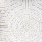 Dreamtime Aboriginal Dot Natural and White Lounge Cushion 55x55cm-abc