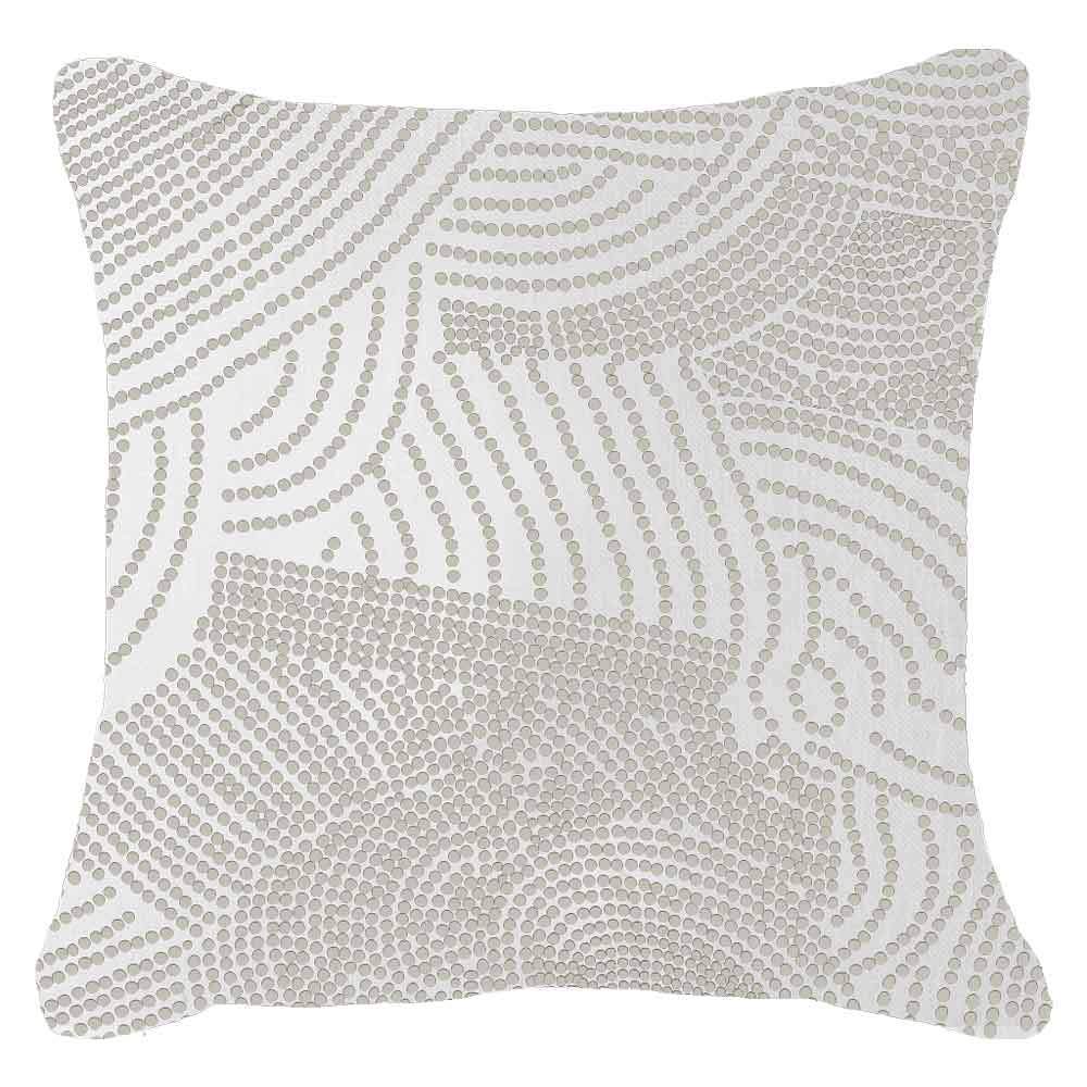 Dreamtime Dots white Lounge Cushion-abc