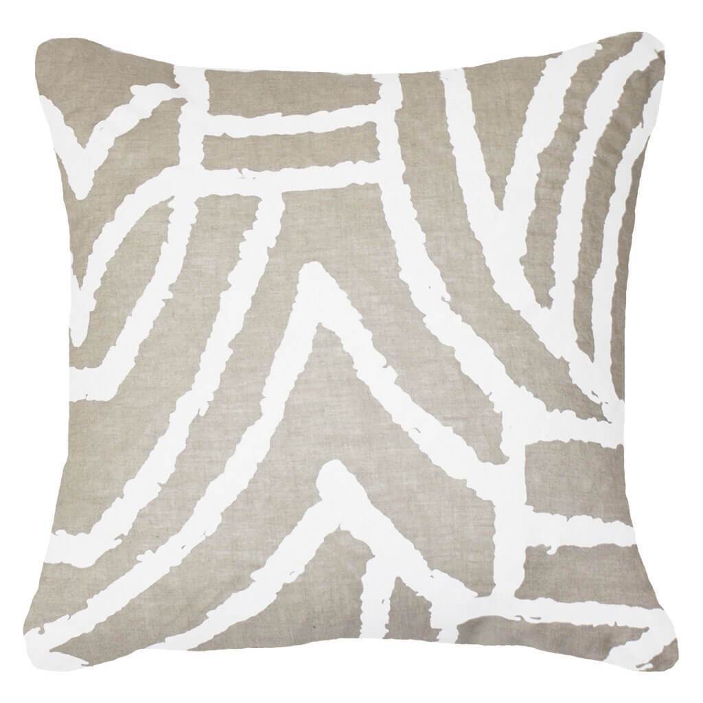 Earth File Print White Lounge Cushion 55x55cm-abc
