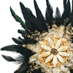 Feather Shell Black Juju White Lounge Cushion 55 x 55 cm-abc