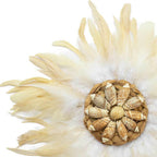 Feather Shell White Juju White Lounge Cushion 55 x 55 cm-abc