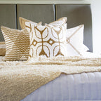 Inner Ikat Diamond White Lounge Cushion 55 x 55 cm-abc