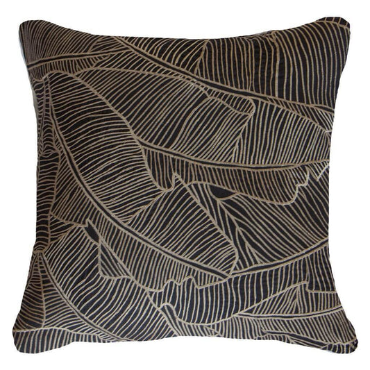Rake Palm Black Lounge Cushion 55 x 55 cm-abc