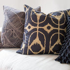 Rake Palm Black Lounge Cushion 55 x 55 cm-abc