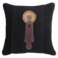 Tassel Italy Choc on Black Lounge Cushion 55 x 55cm-abc