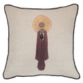 Tassel Italy Choc on Natural 55 x 55 cm-abc