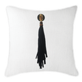Tassel Mex on White Lounge Cushion 55 x 55 cm-abc
