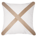 Braid Gold Cross White Lounge Cushion 55 x 55 cm-abc