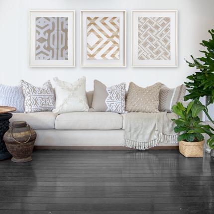 Fringe Cross White Lounge Cushion 55 x 55 cm-abc