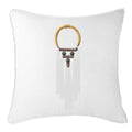 Tassel Spanish White On White Lounge Cushion 55 x 55cm-abc