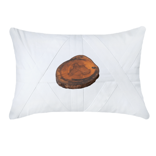 Wood Slab White Lounge Cushion 55 x 55cm-abc