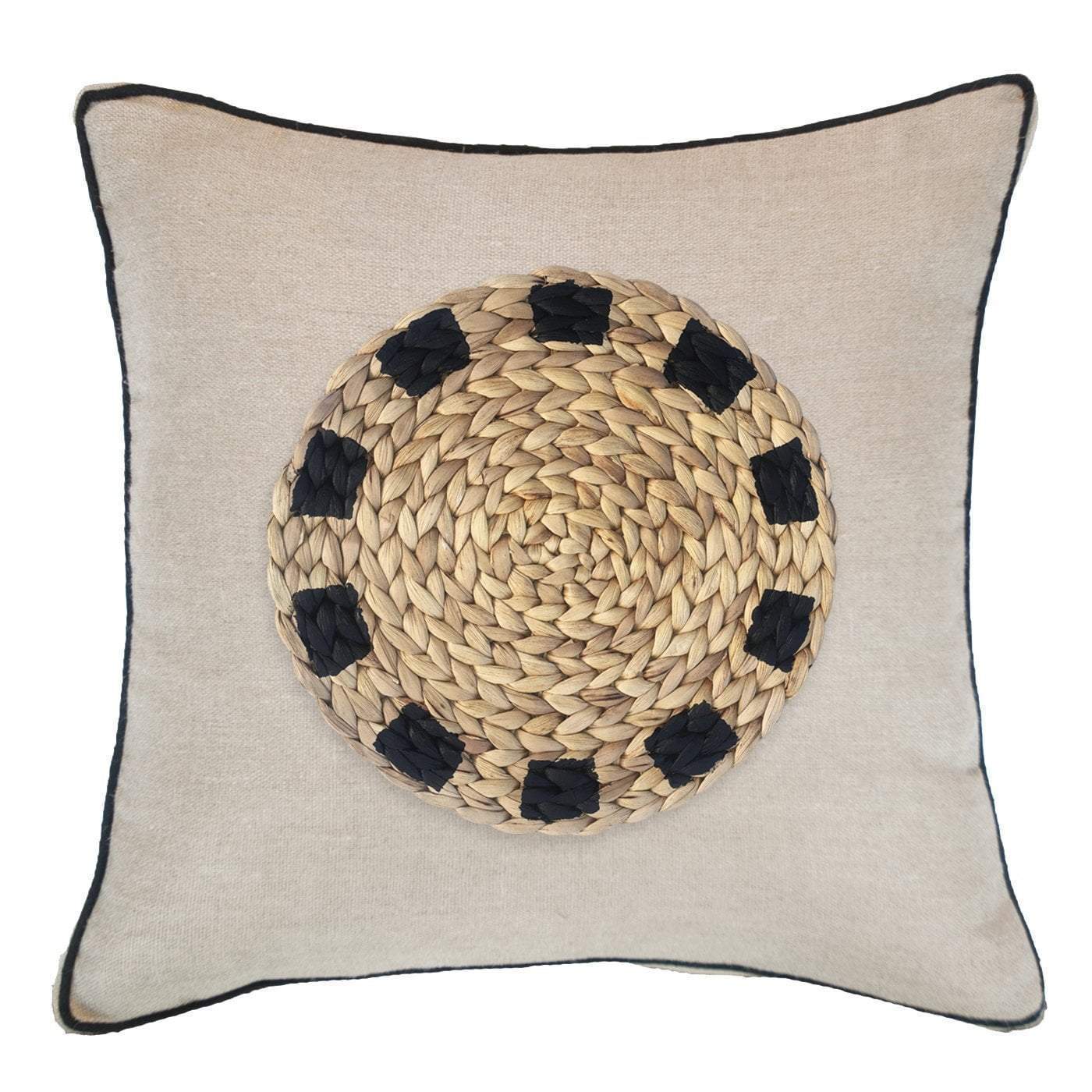 Place Mat Natural on Natural Lounge Cushion 55 x 55 cm-abc