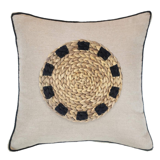 Place Mat Natural on Natural Lounge Cushion 55 x 55 cm-abc