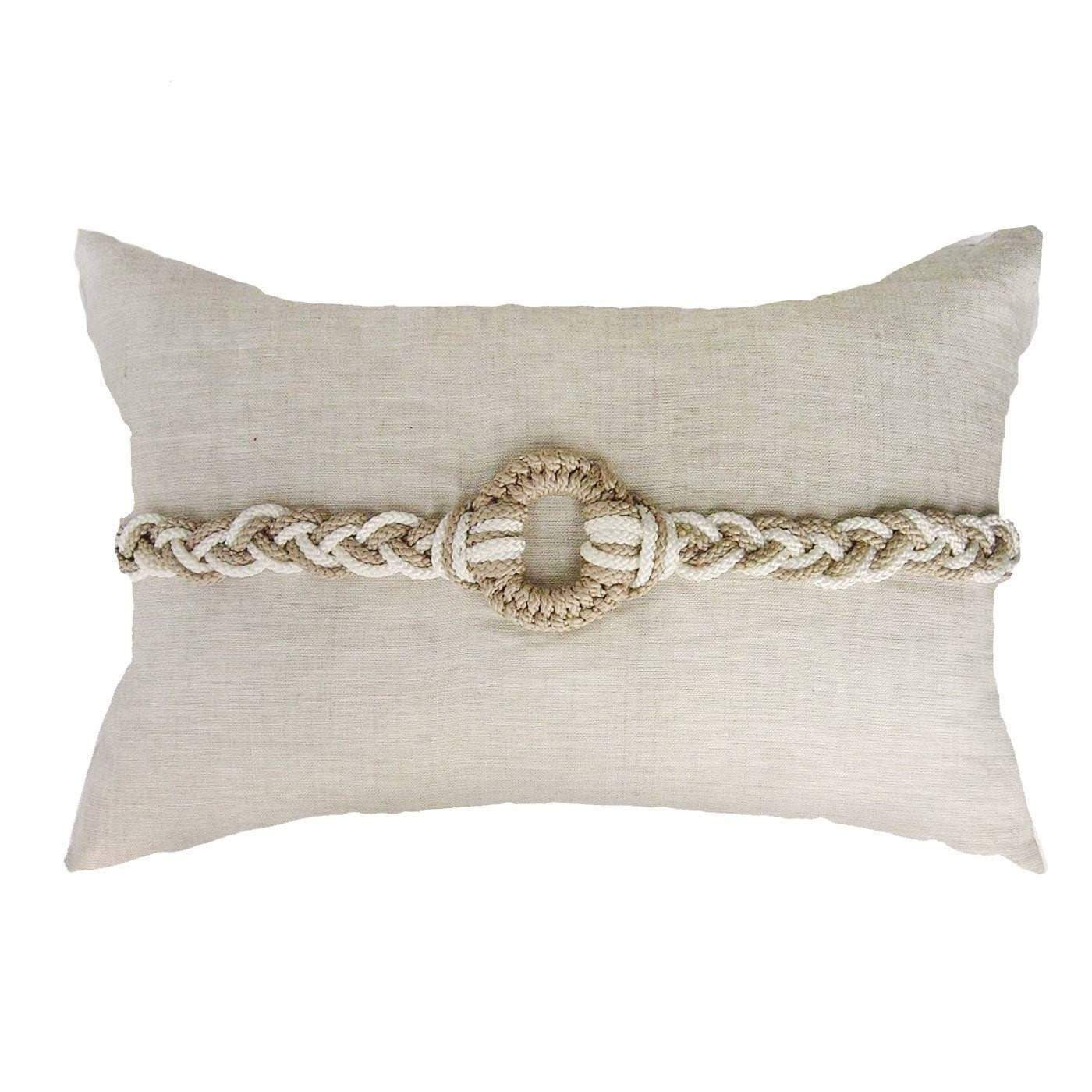 Knot Rope Beige Cream Lumber Cushion 35 x 53 cm-abc