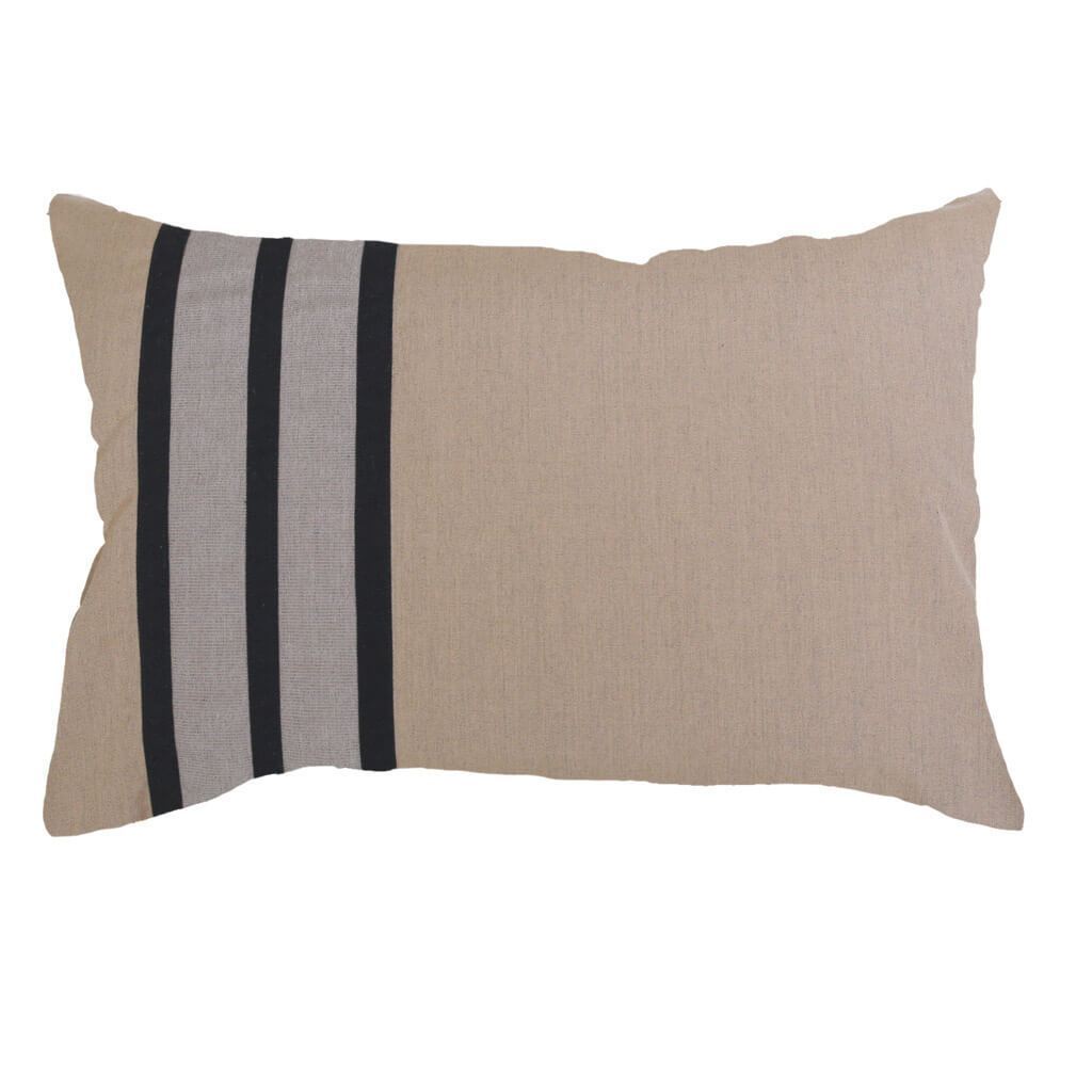 Outdoor Regent Stripe Black Lumber Cushion 35 x 53 cm-abc