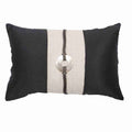 Shell Sash Linen Black Lumber Cushion 35 x 53 cm-abc