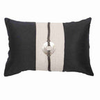 Shell Sash Linen Black Lumber Cushion 35 x 53 cm-abc