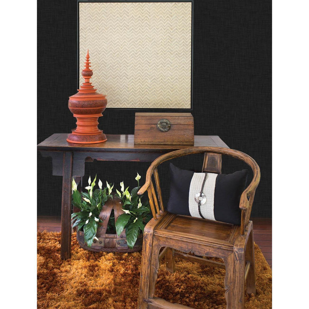 Shell Sash Linen Black Lumber Cushion 35 x 53 cm-abc