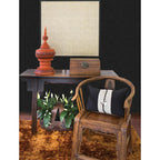 Shell Sash Linen Black Lumber Cushion 35 x 53 cm-abc