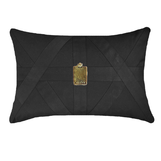 Amulet Cairo Black Lumber Cushion 35 x 53 cm-abc
