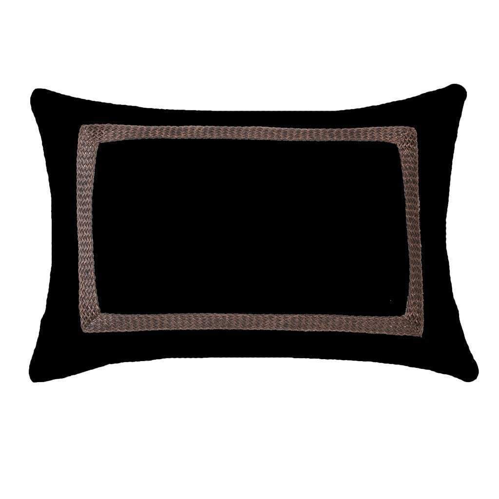 Braid Barbados Black Lumber Cushion 35 x 53 cm-abc