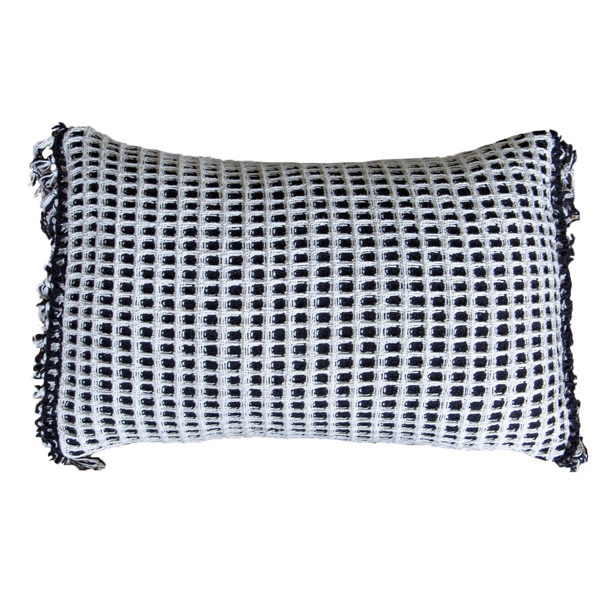 Check Black White Lumber Cushion 35 x 53 cm-abc