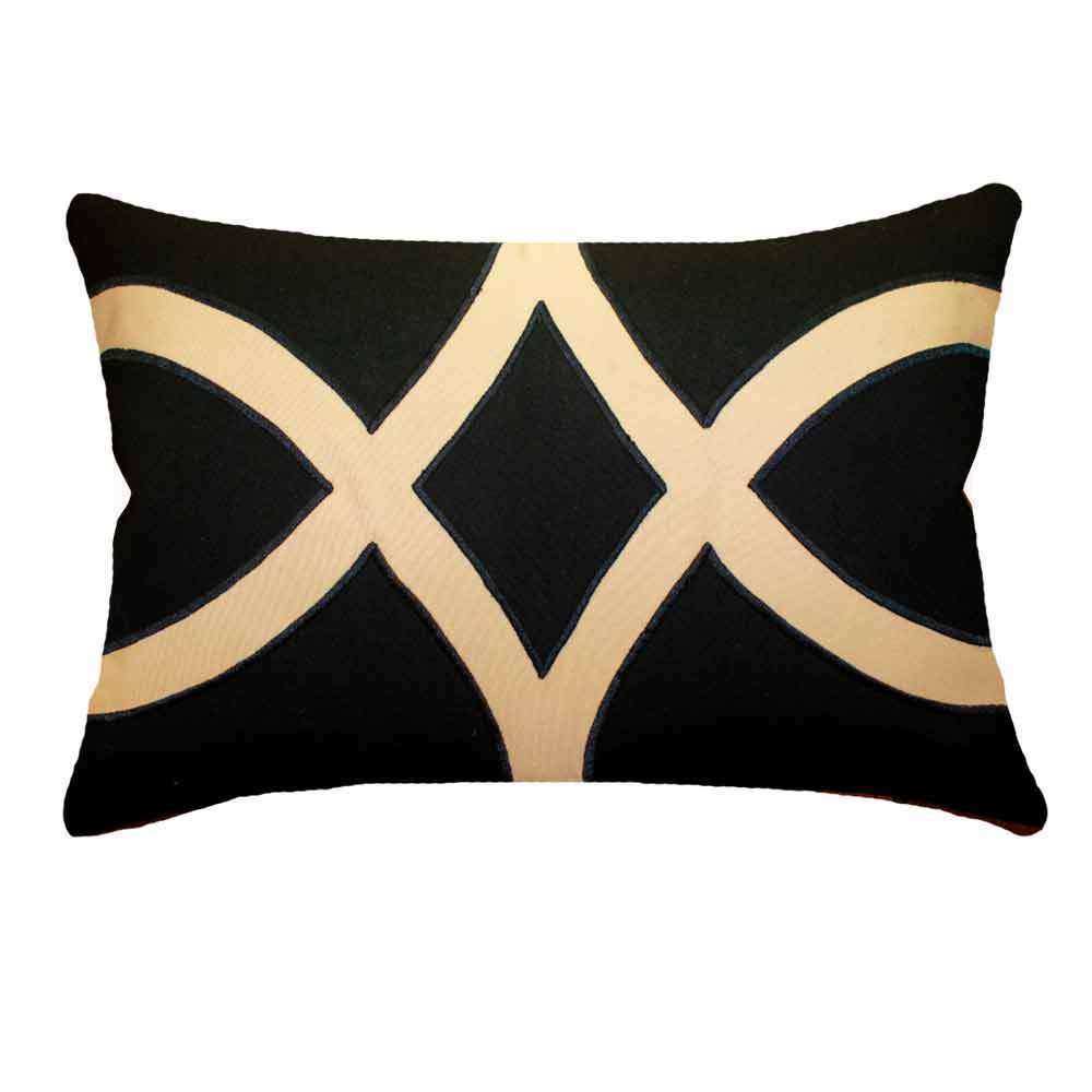 Outdoor Star Black & Beige Lumber Cushion 35 x 53 cm-abc