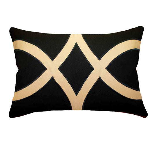 Outdoor Star Black & Beige Lumber Cushion 35 x 53 cm-abc