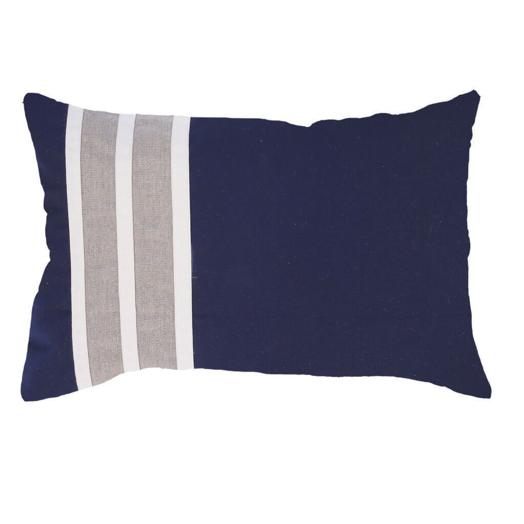 Outdoor Regent Stripe Navy Lumber Cushion 35 x 53 cm-abc