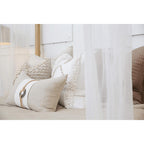 Shell Sash Linen Natural Cushion 35 x 53 cm-abc
