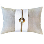 Shell Sash Linen Natural Cushion 35 x 53 cm-abc