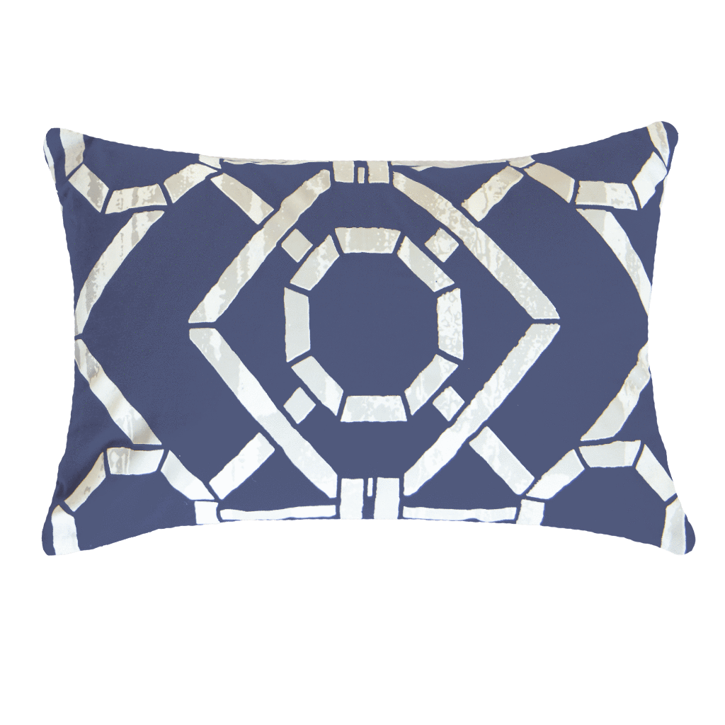 Bamboo Hedge Navy Lumber Cushion 35 x 53 cm-abc