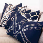 Dot Polar Navy Lumber Cushion 35 x 53 cm-abc
