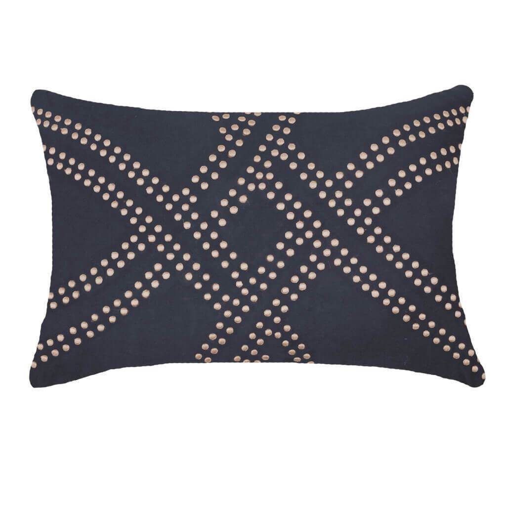 Dot Polar Navy Lumber Cushion 35 x 53 cm-abc