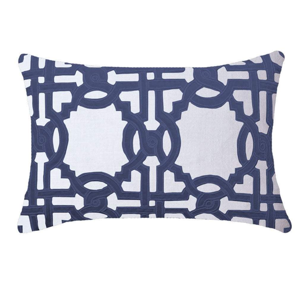 Intertwined Navy Lumber Cushion 35x53cm-abc