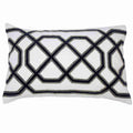 Jagger Navy Embellished Lumber Cushion 35 x 53 cm-abc