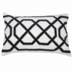 Jagger Navy Embellished Lumber Cushion 35 x 53 cm-abc