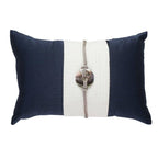 Shell Sash Linen Navy Lumber Cushion 35 x 53 cm-abc