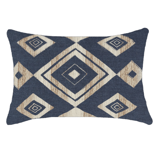 Shoowa Diamond Navy Lumber Cushion 35 x 53 cm-abc