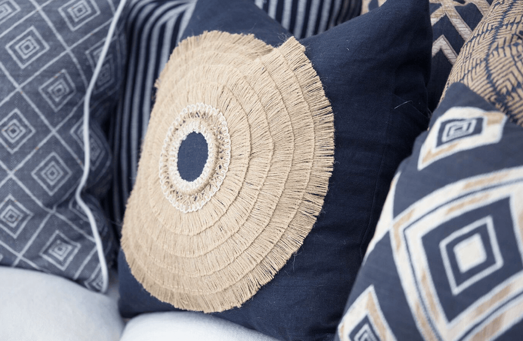Shoowa Diamond Navy Lumber Cushion 35 x 53 cm-abc