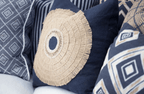 Shoowa Diamond Navy Lumber Cushion 35 x 53 cm-abc