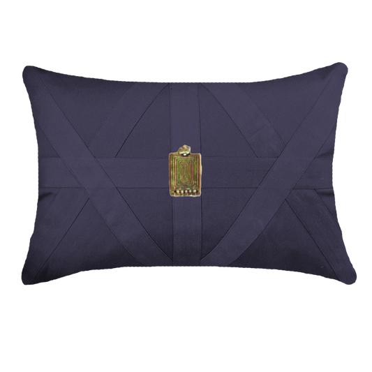 Amulet Cairo Navy Lumber Cushion 35 x 53 cm-abc