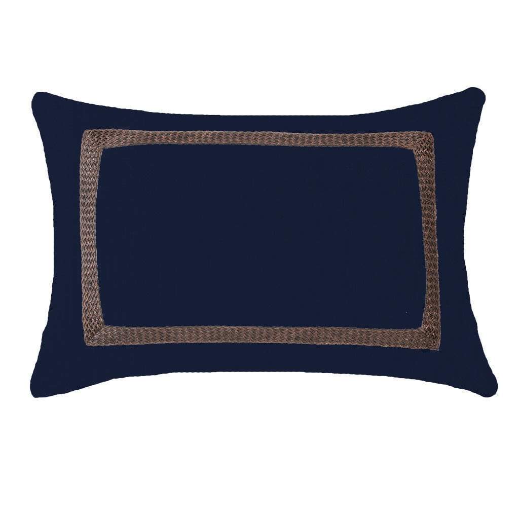 Braid Barbados Navy Lumber Cushion 35 x 53 cm-abc