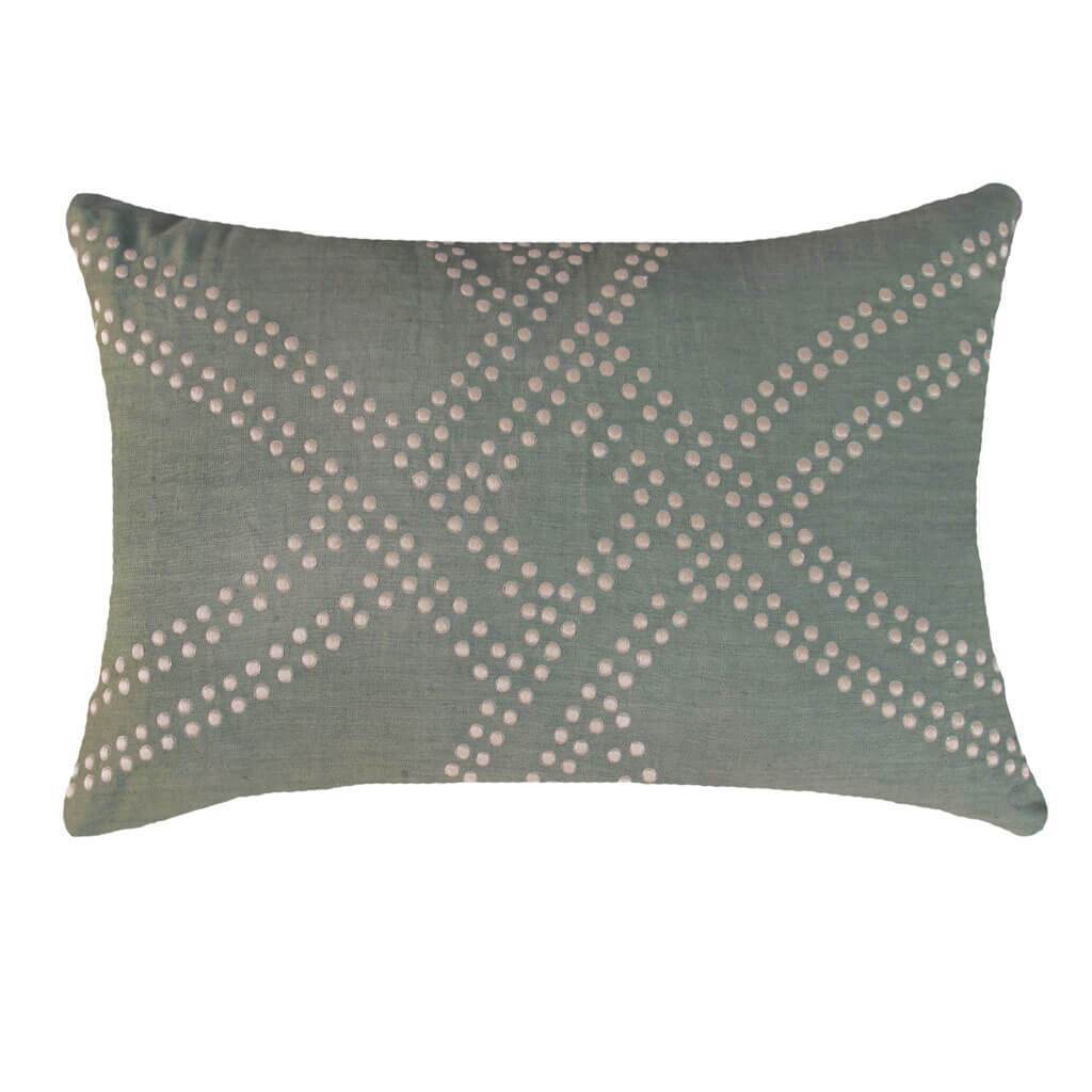Dot Polar Sage Lumber Cushion 35 x 53 cm-abc
