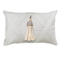 Shell Junonia White Tassel on White Lumber Cushion 35 x 53 cm-abc